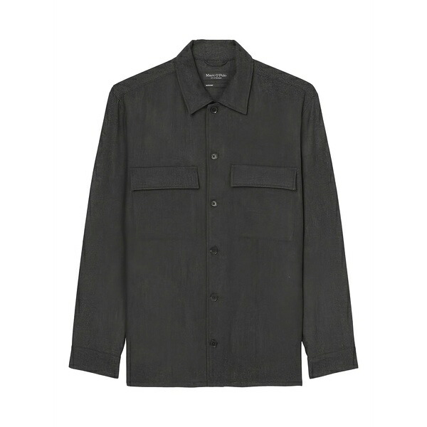 マルコポーロ メンズ 上衣＆上衣 アウター Button-up overshirt Grey コート・ジャケット-メンズファッション