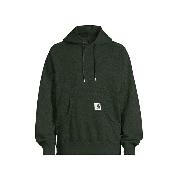 サカイ メンズ パーカー・スウェットシャツ アウター X carhartt wip logo-patch hoodie Black｜asty