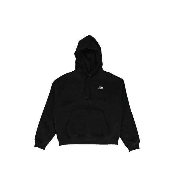 ニューバランス レディース パーカー・スウェットシャツ アウター Kangaroo-pocket hoodie Black|asty
