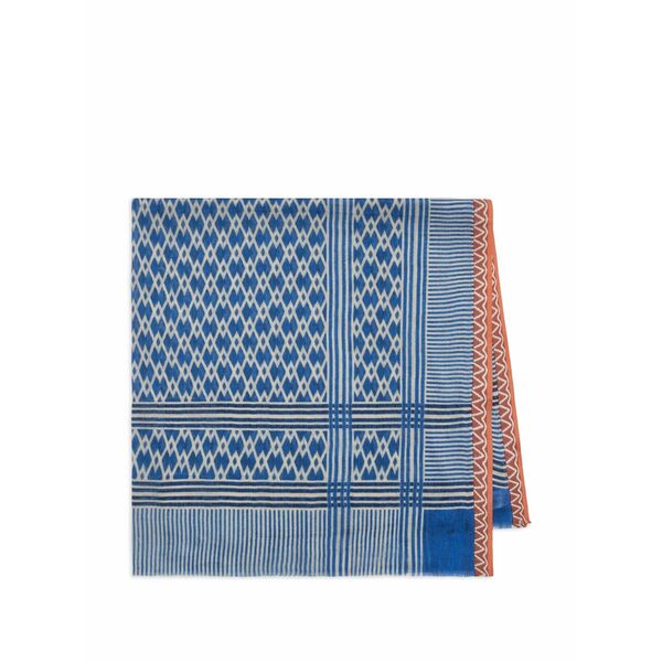 マリパルミ レディース えり巻き・袈裟・えり巻き 付属物 Fringed-print scarf Blue