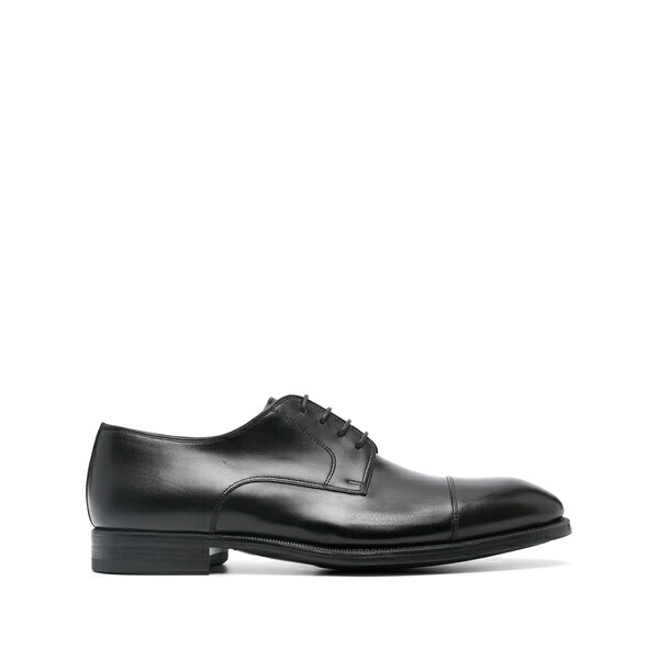 マグナーニ メンズ 御召しものシューズ シューズ Harlan leather derby shoes Black
