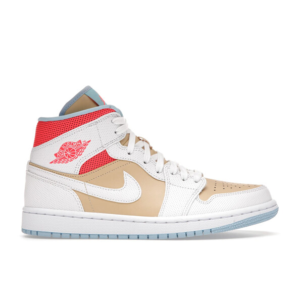 Jordan ジョーダン レディース スニーカー  【Jordan 1 Mid SE Sesame (Women\u0027s)】  大きさ US_6(23.0糎) Sesame/White-Flash Crimson-Psychic Blue