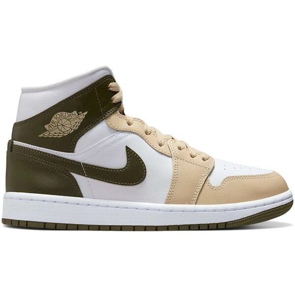 Jordan ジョーダン レディース スニーカー 【Jordan 1 Mid Military Drab (Women's)】 サイズ US_7.5(24.5cm) Tan/Olive/White｜asty