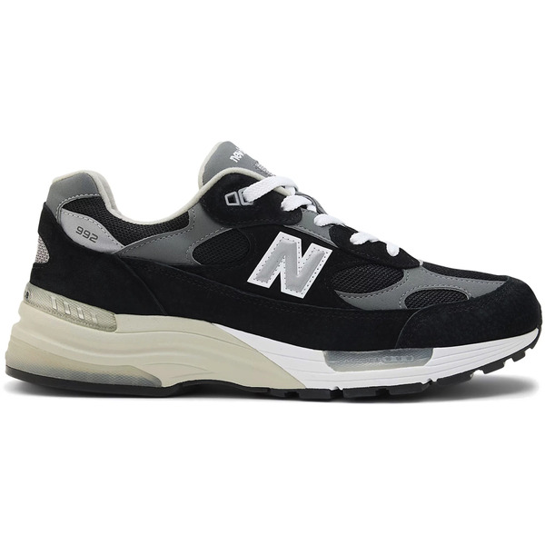 New Balance ニュー平衡にする メンズ スニーカー  【New Balance 992 MiUSA Black Grey】  大いさ US_M_15 Black/Grey/Silver Metallic メンズ靴-スニーカー-靴