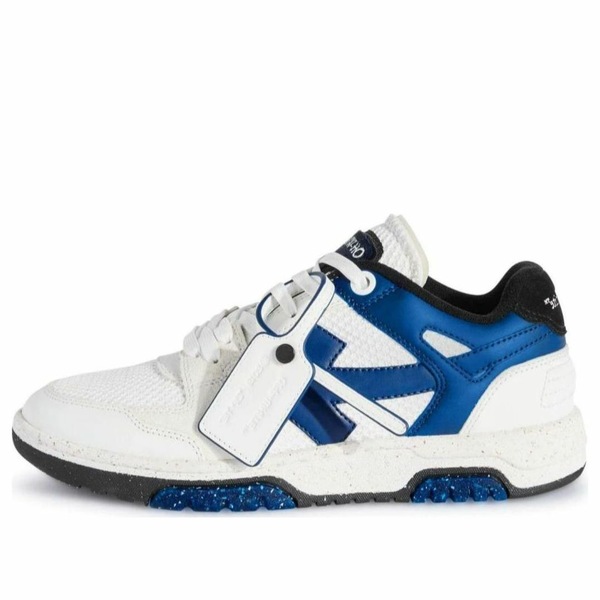 Off-White 象牙色 メンズ スニーカー  【Off-White Slim Out Of Office colour-block Sneakers \u0027White Navy\u0027 OMIA243S24LEA0010146】  大きさ US_8.5(26.5糎)