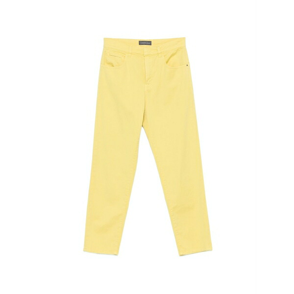 ロレーナアントニアッツィ レディース カジュアルパンツ ボトムス Logo-patch straight-leg trousers Yellow｜asty