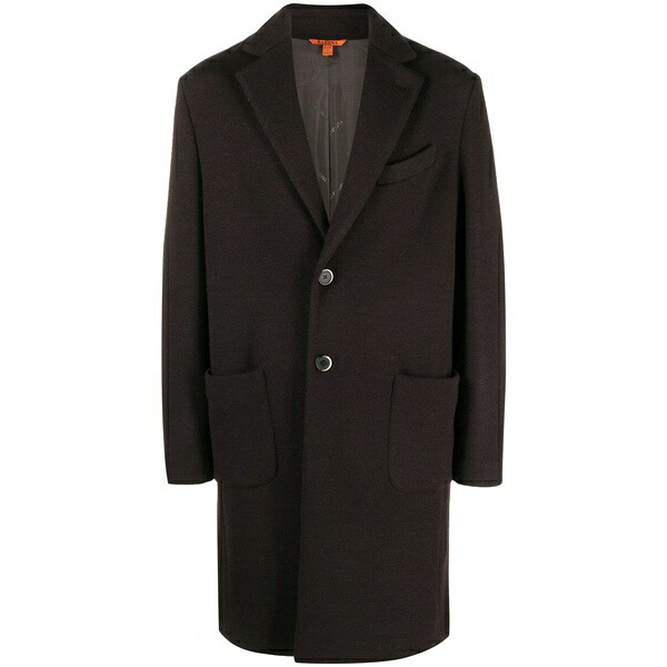 バレナ メンズ コート アウター Notched-collar single-breasted coat Brown｜asty 265,800円