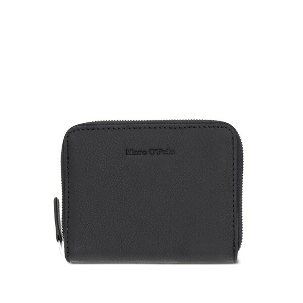 マルコポーロ レディース 財布 アクセサリー Logo-embossed zip-around wallet Black|asty