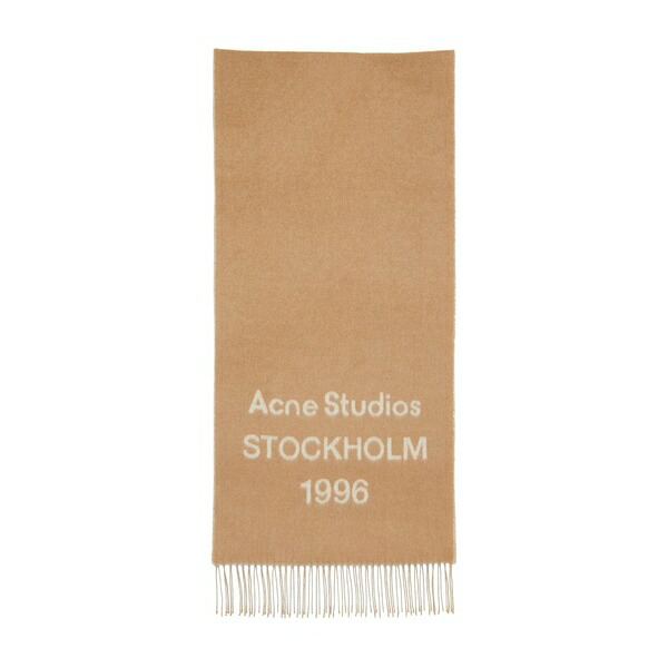 アクネ ストゥディオズ メンズ マフラー・ストール・スカーフ アクセサリー Fringed scarf Brown|asty