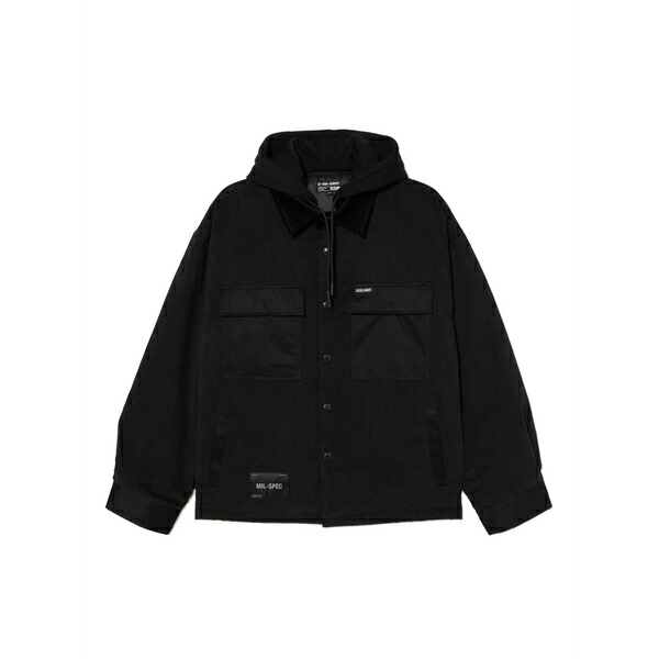 イズエ メンズ ジャケット&ブルゾン アウター Logo-patch jacket Black|asty