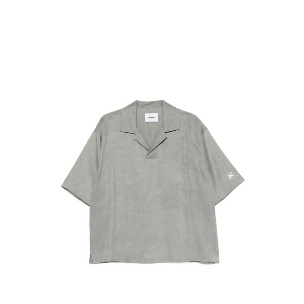 ボンサイ メンズ ポロシャツ トップス Short-sleeve polo shirt Grey｜asty