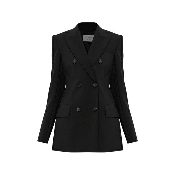 スポーツマックス レディース ジャケット＆ブルゾン アウター Adamo double-breasted blazer Black｜asty