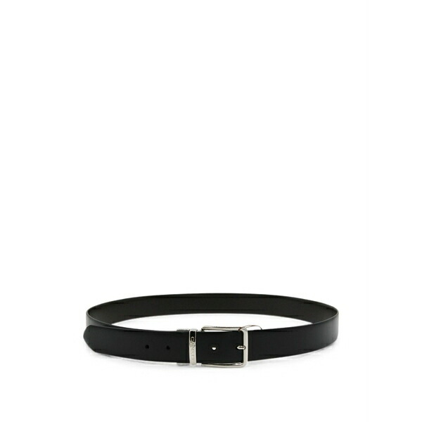 カナーリ メンズ ベルト アクセサリー Logo-engraved buckle belt Black|asty