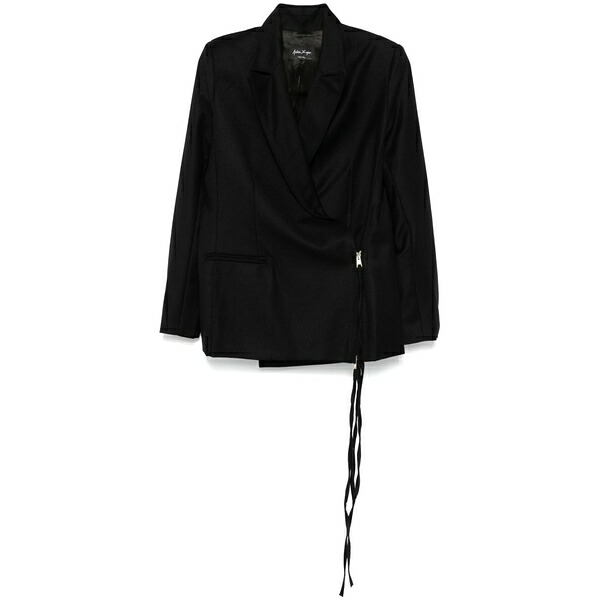 アンドレア ヤコブ レディース ジャケット＆ブルゾン アウター Wrap blazer Black｜asty