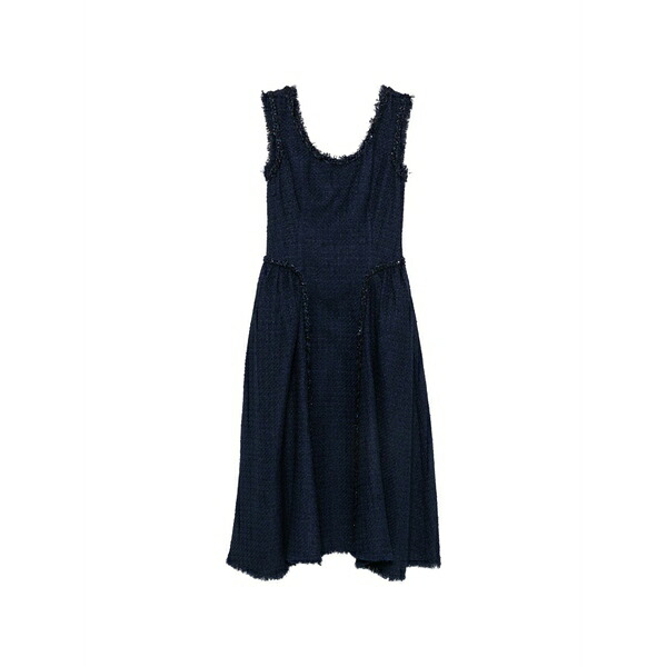 セルフ・ポートレイト レディース ワンピース トップス Boucl&pound;-texture midi dress Blue｜asty