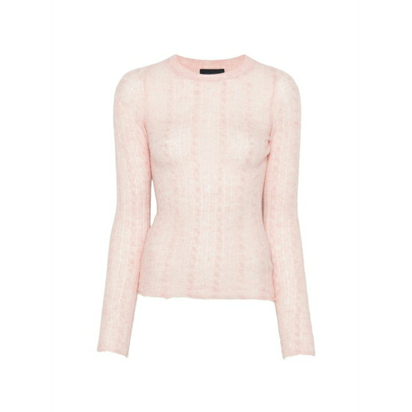 ハイクール レディース ニット&セーター アウター Cable-knit sweater Pink｜asty