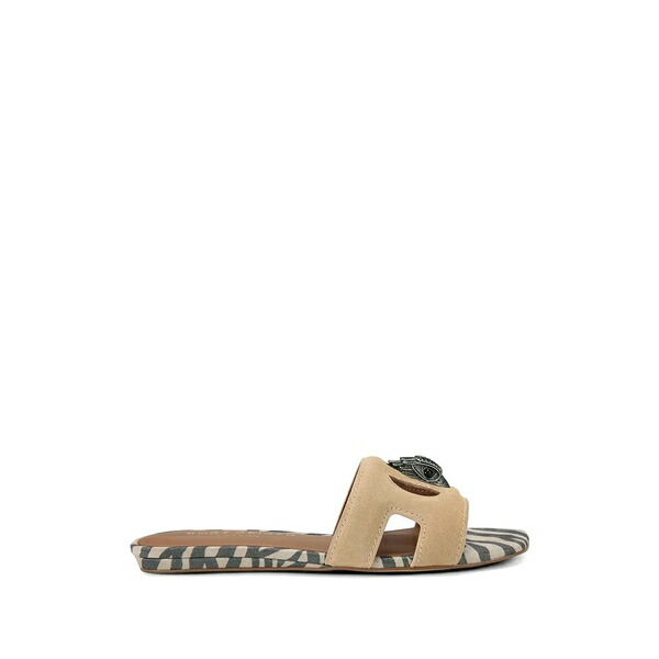 カートジェイガーロンドン レディース サンダル シューズ Eagle-head zebra-print slides Neutrals|asty