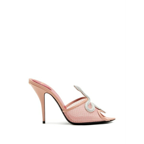 ヴァレンティノ ガラヴァーニ レディース サンダル シューズ Coeur vip&pound;&uml;re mesh slide sandals 105mm Pink｜asty 141,400円
