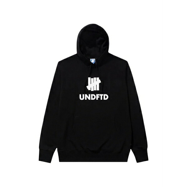アンディフィーテッド メンズ パーカー・スウェットシャツ アウター Logo-print hoodie Black|asty