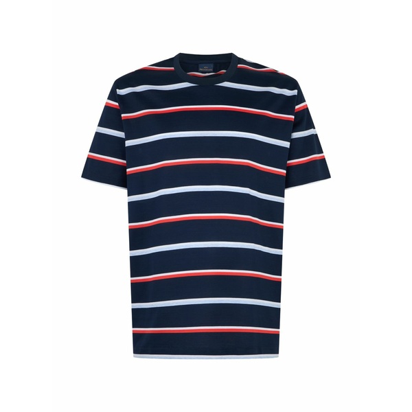 ポールアンドシャーク メンズ Tシャツ トップス Striped cotton t-shirt Blue｜asty 44,880円