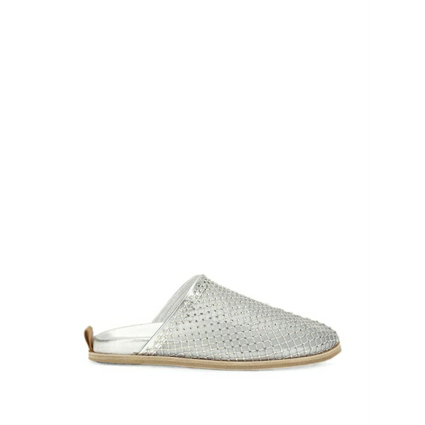 フォルテ フォルテ レディース サンダル シューズ Crystal-embellished mesh mules Silver|asty