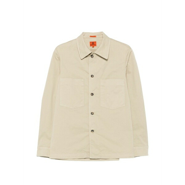 バレナ メンズ ジャケット＆ブルゾン アウター Fio patch-pocket overshirt Neutrals｜asty