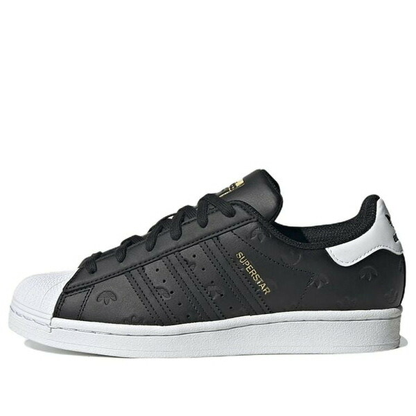 adidas アディダス レディース スニーカー  【(WMNS) adidas Superstar \u0027Allover Debossed Trefoils - Black White\u0027 HQ1937】  大きさ US_7(24.0珊)