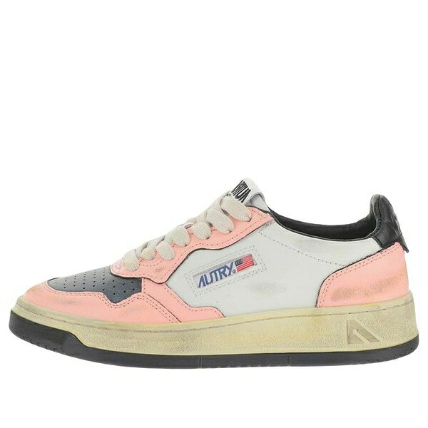AUTRY オートリー レディース スニーカー  【(WMNS) Autry Medalist Super Vintage Low Leather Sneakers \u0027White Pink Black\u0027 AVLW-SV20】  大きさ US_6(23.0糎)