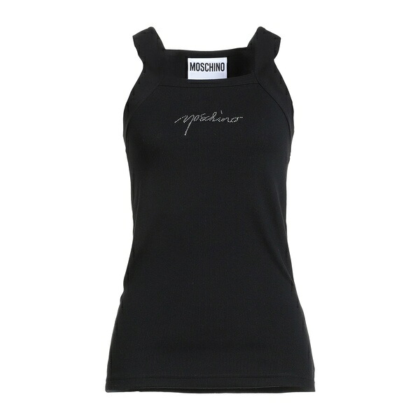 【送料無料】 モスキーノ レディース Tシャツ トップス Tank tops Black