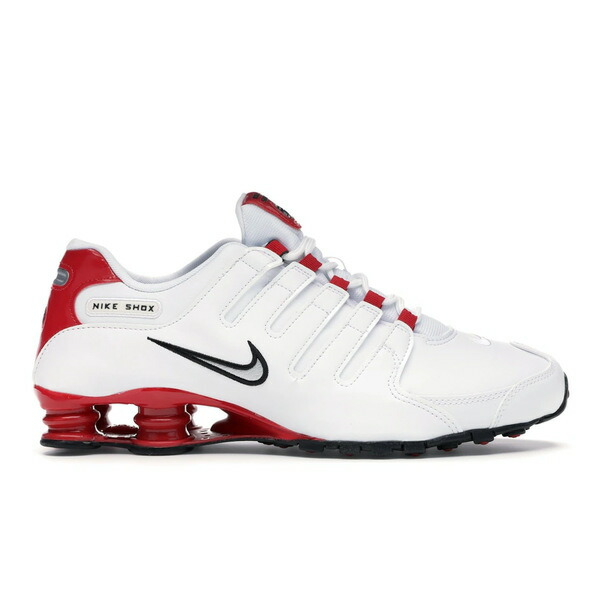 Nike Shox ホワイト/レッド スニーカー NIKE W SHOX TL PLATINUM TINT/WHITE-GYM RED（ナイキ ウィメンズ