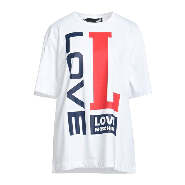 【送料無料】 モスキーノ レディース Tシャツ トップス T-shirts White｜asty
