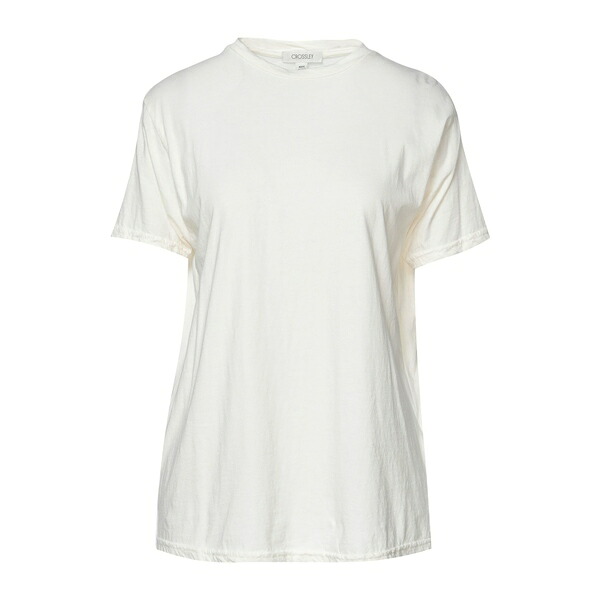 【送料無料】 クロスリー レディース Tシャツ トップス T-shirts White|asty