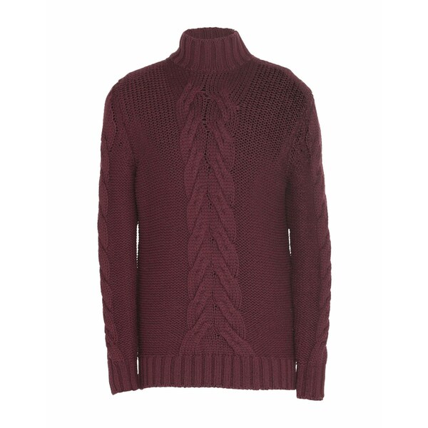 絶妙なデザイン カングラ カシミア メンズ ニットセーター アウター Turtlenecks Burgundy
