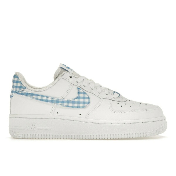 Nike ナイキ レディース スニーカー  【Nike Air Force 1 Low \u002707 Essential White University Blue Gingham】  大きさ US_8(25.0糎) White/University Blue