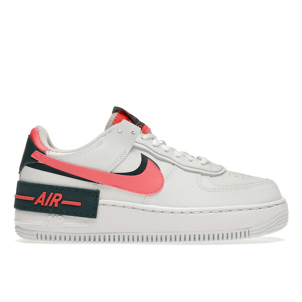 Nike ナイキ レディース スニーカー  【Nike Air Force 1 Low Shadow White Solar Red (Women\u0027s)】  大きさ US_W_12 White/Solar Red/White/Dark Teal Green