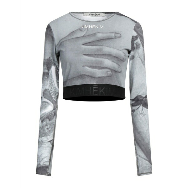 【送料無料】 キムヘキム レディース Tシャツ トップス Tops Grey｜asty