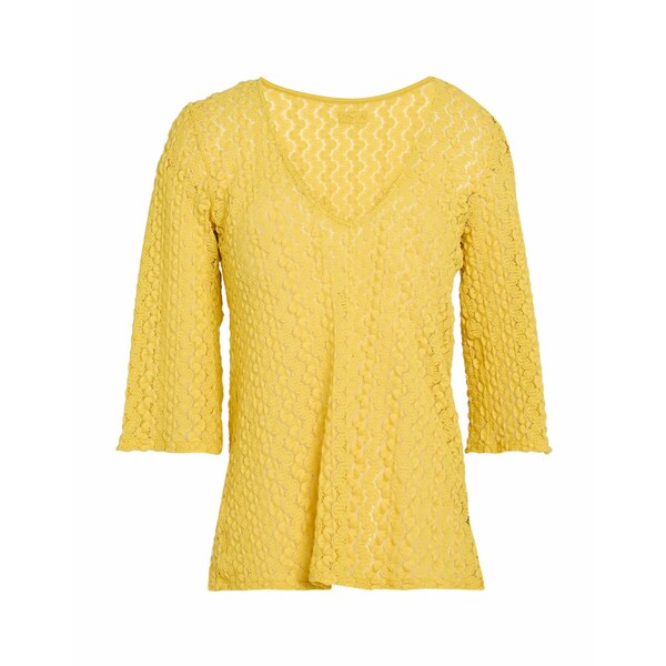 【送料無料】 フィジコ レディース Tシャツ トップス Tops Yellow
