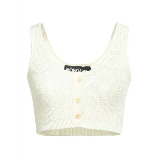 【送料無料】 アンドレダモ レディース Tシャツ トップス Tops White｜asty