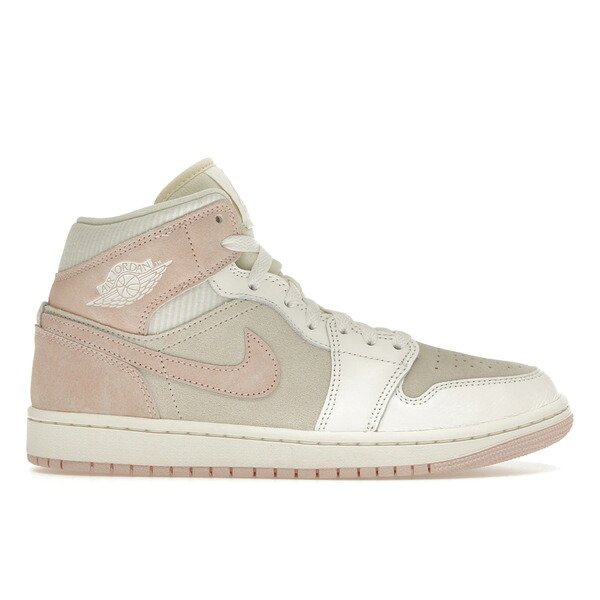 Jordan ジョーダン レディース スニーカー  【Jordan 1 Mid SE Seersucker (Women\u0027s)】  大きさ US_9.5(26.5糎) Coconut Milk/Legend Pink/Sail