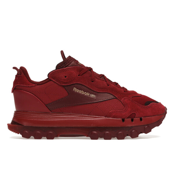Reebok リーボック レディース スニーカー 【Reebok Classic Leather Cardi B Burgundy (Women's)】 サイズ US_6.5(23.5cm) Triathlon Red/Classic Burgundy/Golden Bronze｜asty