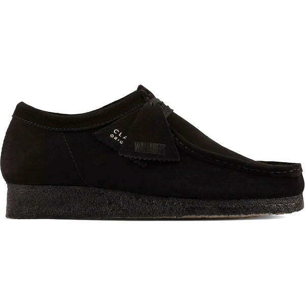 Clarks クラークス レディース スニーカー 【Clarks Originals Wallabee Black Suede (Women's)】 サイズ US_5.5(22.5cm) Black|asty