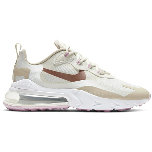 Nike ナイキ レディース スニーカー 【Nike Air Max 270 React Metallic Red Bronze (Women's)】 サイズ US_6(23.0cm) Summit White/Light Orewood Brown/Sail/Metallic Red Bronze｜asty