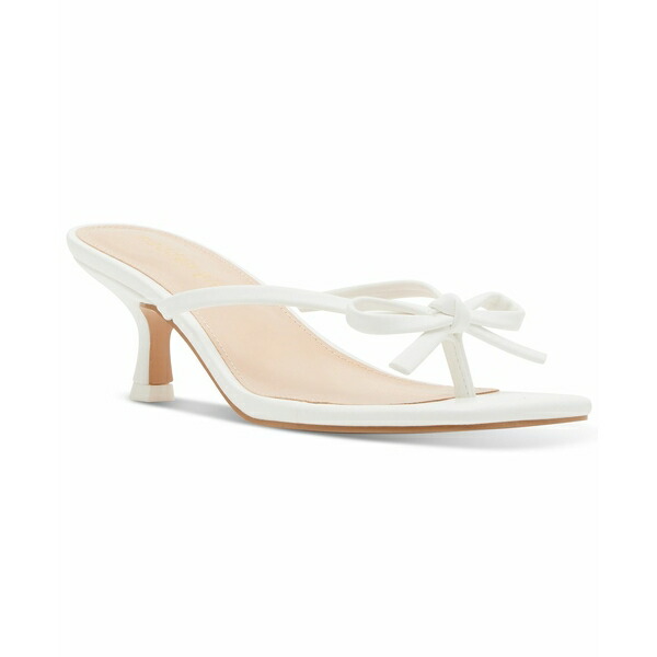 マッデンガール レディース サンダル シューズ Charlotte Kitten-Heel Bow Dress Sandals White画像