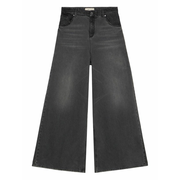 ブルマリン レディース デニムパンツ ボトムス Wide-leg jeans Grey｜asty