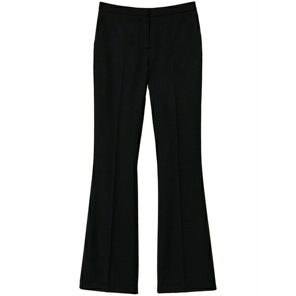 ツインセット レディース カジュアルパンツ ボトムス Pressed crease flared trousers Black