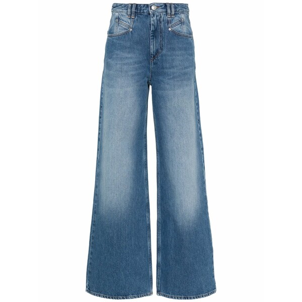 イザベル マラン レディース デニムパンツ ボトムス Lemony wide-leg jeans Blue|asty