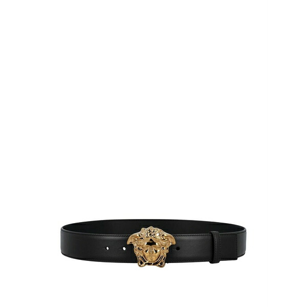 ヴェルサーチ メンズ 三尺帯 付属物 La medusa leather belt Black