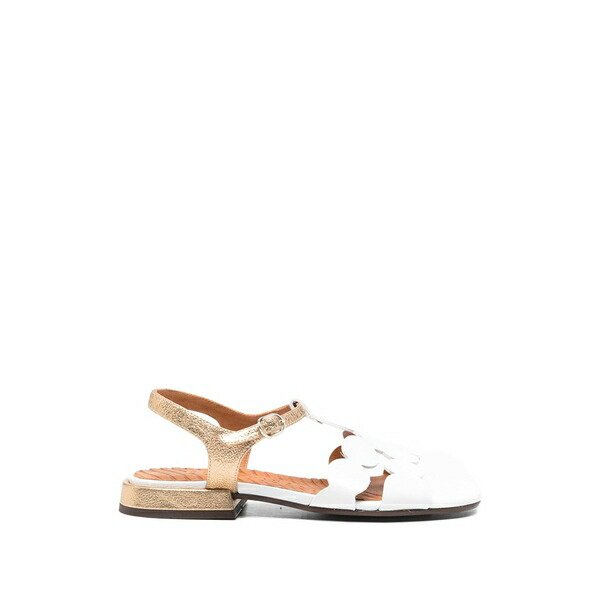チエミハラ レディース サンダル シューズ Scalloped-trim sandals White｜asty