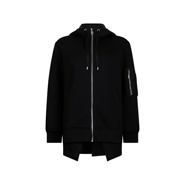 リュージョー レディース ジャケット＆ブルゾン アウター Zip-fastening hooded jacket Black｜asty