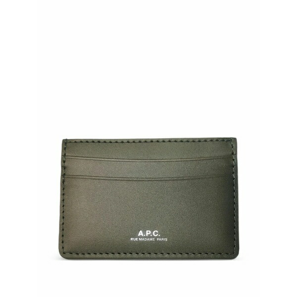 アーペーセー メンズ 札入れ 佩び物 Andr茫漏 logo-detail cardholder Green